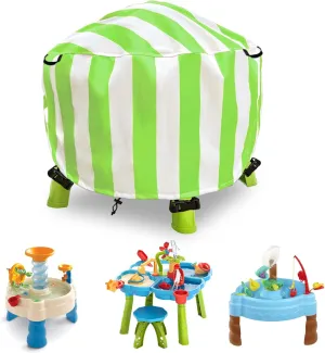Waterpark Play Table Cover Sand Water Table Cover Outdoor Toys board England harmonious tooth instantaneous subtlety Cover 34X34X18 inch-(Cover only)-Green Kids Water Table Cover Little Tikes Spiralin' Seas 