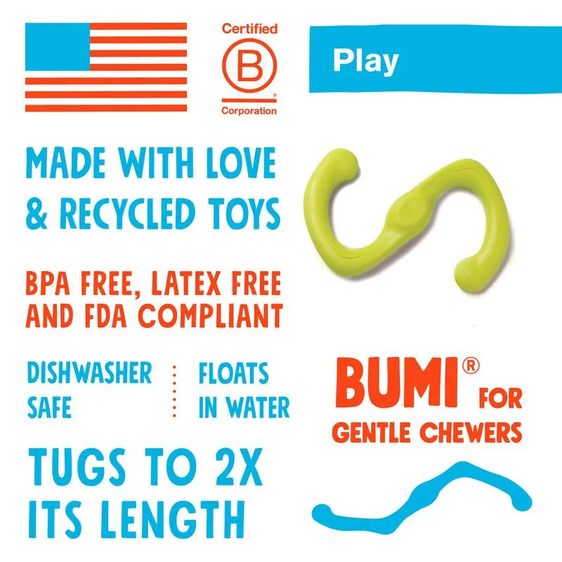 West Paw Zogoflex Orange Plastic Tizzi Tug Dog Tug Toy Small 1 pk