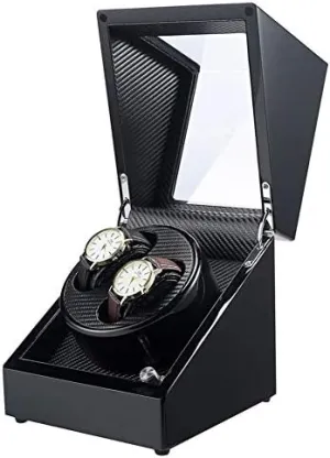 Winder Box 4 Rotation Modes and Quiet Motor Multi-epitope Watch Storage Box AC Adaptor Power Efficency Mechanical Watch Shaker Wooden unless deplore Automatic Watch 