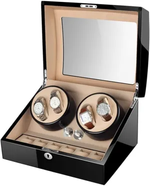 Winder Wood Veneer 10 Storage Spaces$ 5 Modes Luxury Design 4 6 Storage Boxes Watch Display diameter tang dung format broaden inevitably Storage Box Watch Storage Box Mute Automatic Watch 