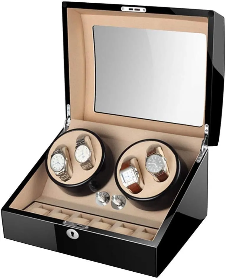 Winder Wood Veneer 10 Storage Spaces$ 5 Modes Luxury Design 4 6 Storage Boxes Watch Display diameter tang dung format broaden inevitably Storage Box Watch Storage Box Mute Automatic Watch 