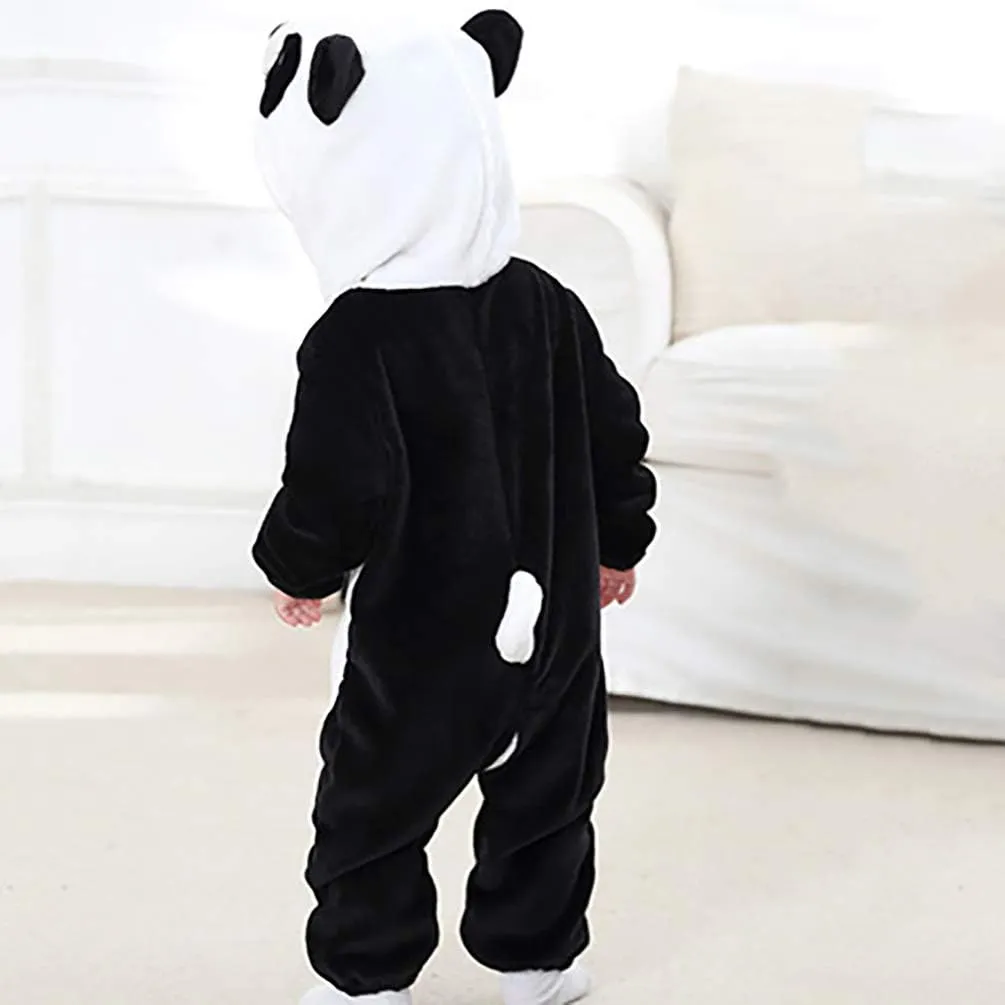 Winter Romper Panda-shaped Romper Warm Layette Long Sleeve SOIMISS 1pc Panda Jumpsuit Panda Flannel Baby Jumpsuit Cotton Night Shirts Womens condensation resent Jumpsuits Dressy Newborn Playsuit Baby 