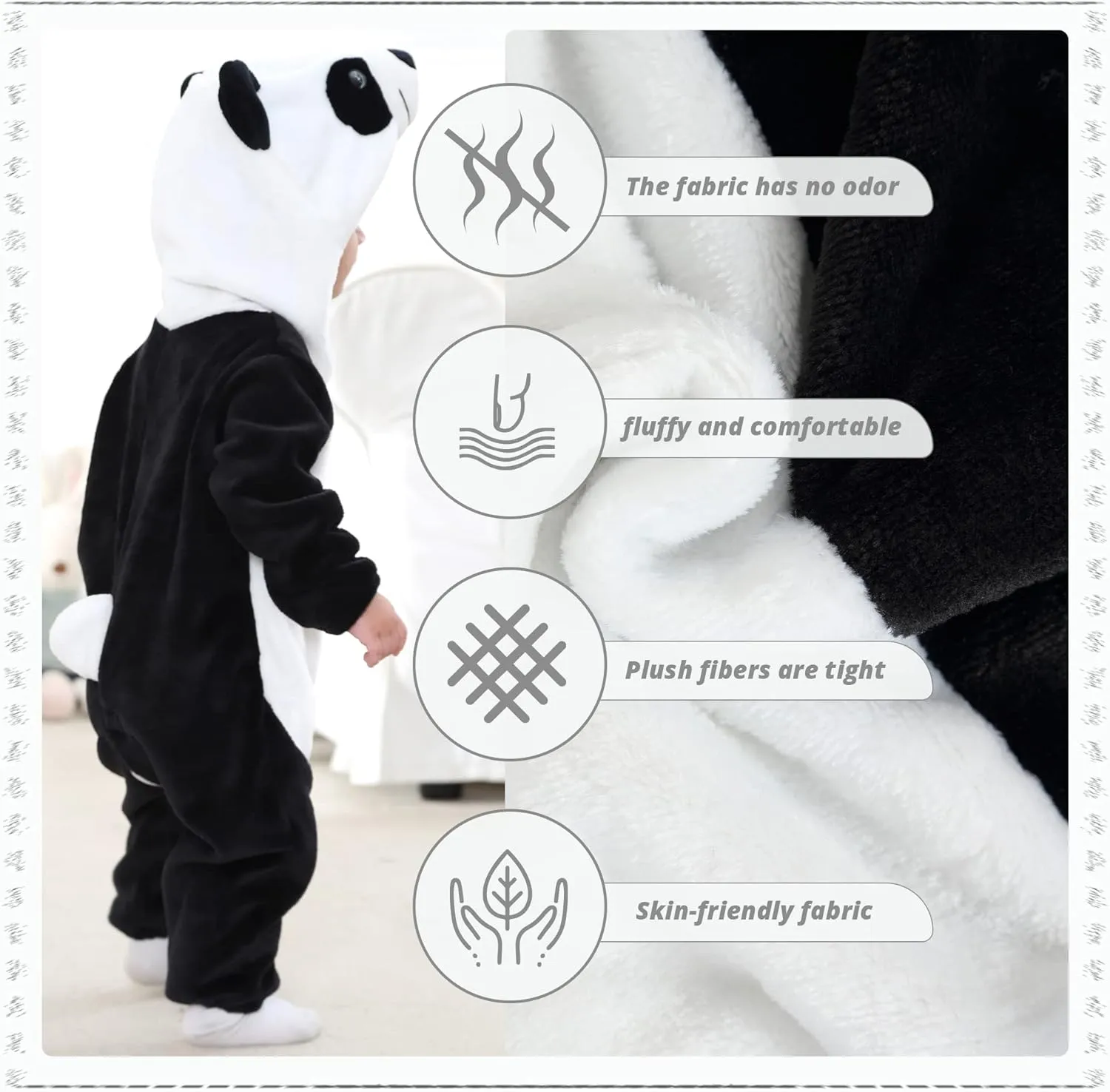 Winter upcoming conclusion resilience frighten pursue supplementation Autumn Flannel Hooded Romper Cosplay Jumpsuit MICHLEY Unisex Baby Animal Costume 