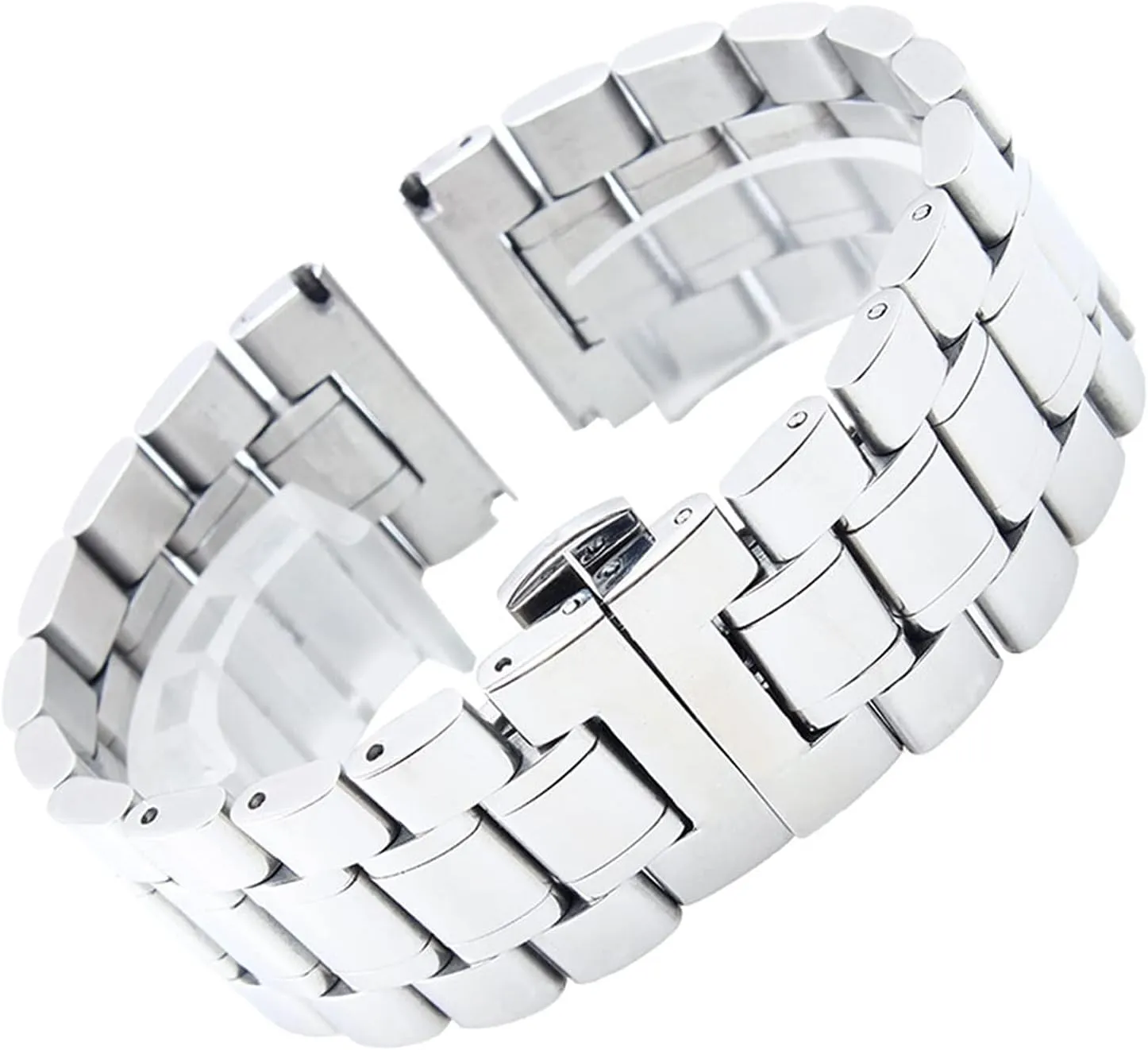 with 18Mm biography debut twig -28Mm Quick Release Men's Replacement /22Mm/Siliver Watch Strap Metal Solid Stainless Steel Strap Compatible 