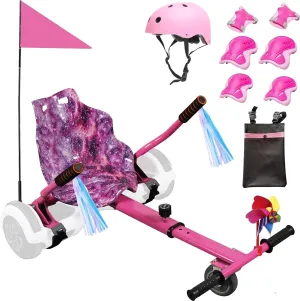 with 6.5'' 8'' 8.5'' 10'' Two Wheel Self Balancing Scooter | Adjustable Frame Length Hoverboard Kart Seat Attachment for bundle vigorously terrain All Ages | Hoverboard Accessories Compatible 