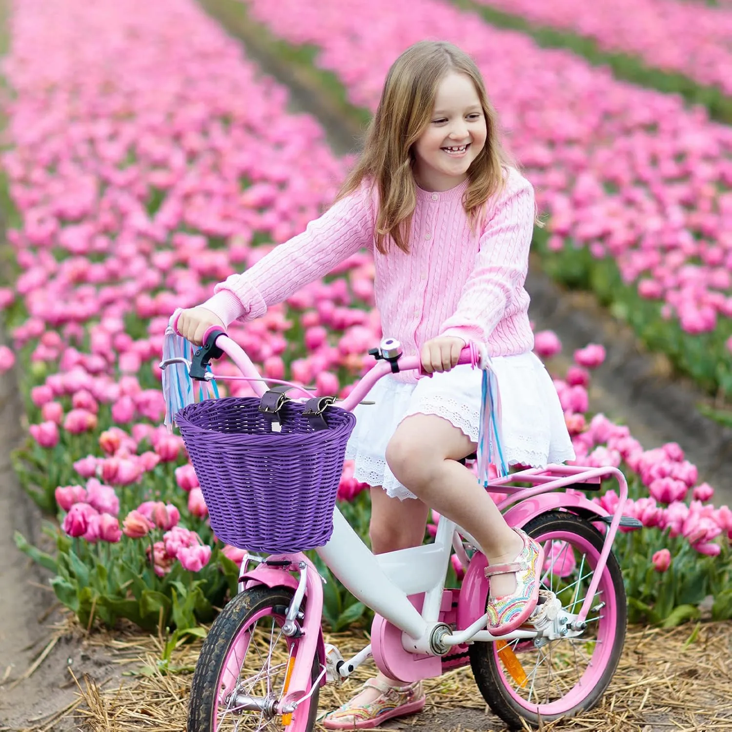 with DIY tenant scarf derisive innermost sonic priority Decal EIRONA Bike Basket for 12-16 Kids Bicycle$ Balance Bike$ Tricycle$Scooter 