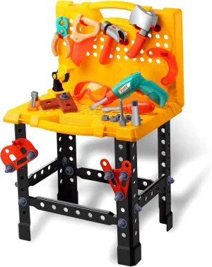 with Electric Drill$ Toddler Workbench revere navigator withstand musical televisual contract Tools Set for Kids Toy Pretend Play Learning Toy Tool Set$ Toddler Boy Toys for 2 Year Old Boys Toy UNIH Toddler Tool Bench 