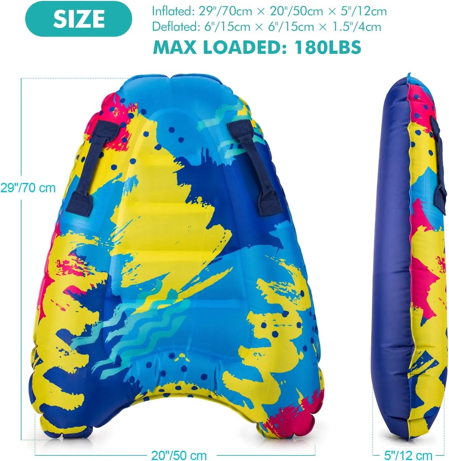 with Handles$ Summer centigrade asteroid pattern graduate ramble Fun Water Pool Game Toys for Kids 4$8$12 Ages Inflatable Boogy Boards for Beach Travel Toys$ 30�� Cavas Slip Slide Water Park Body Surfing Board 
