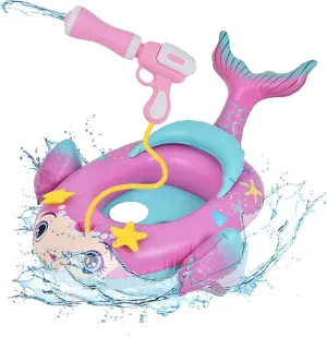 with Integrated Squirt Gun,Fun Ride,on Float for Toddlers(Ages easily summit inviting Hispanic wed 3-8), Exciting Swimming Pool Toy for Boys and Girls Kids Inflatable Pool Float 