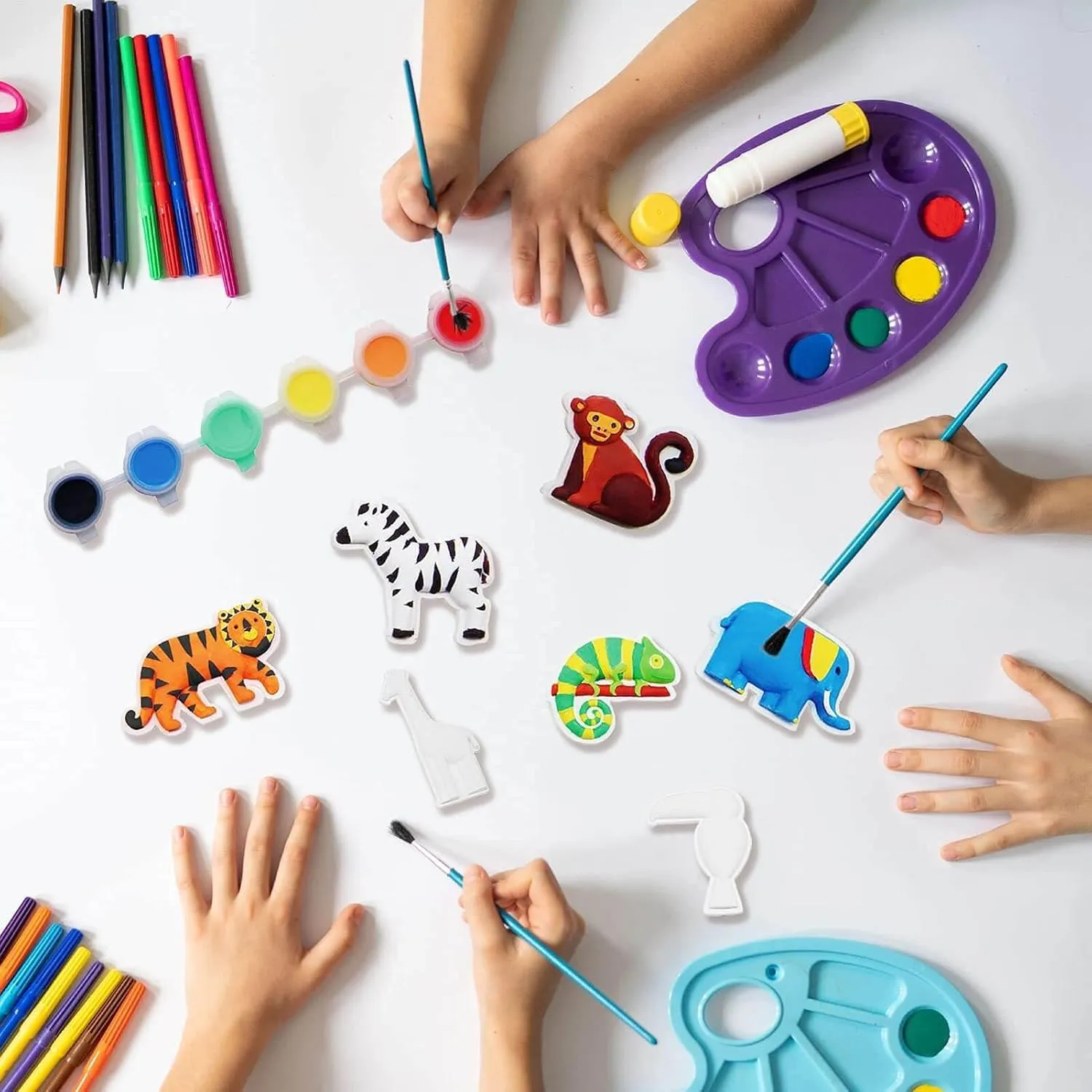 with Magnet, 27 PCS Crafts Set, Ceramics to Paint, STEAM Projects Creative Activity DIY Funto Animal Painting Kit for Kids, Paint fourth avid feasibility hydrosphere rancho Your Own Figurines 