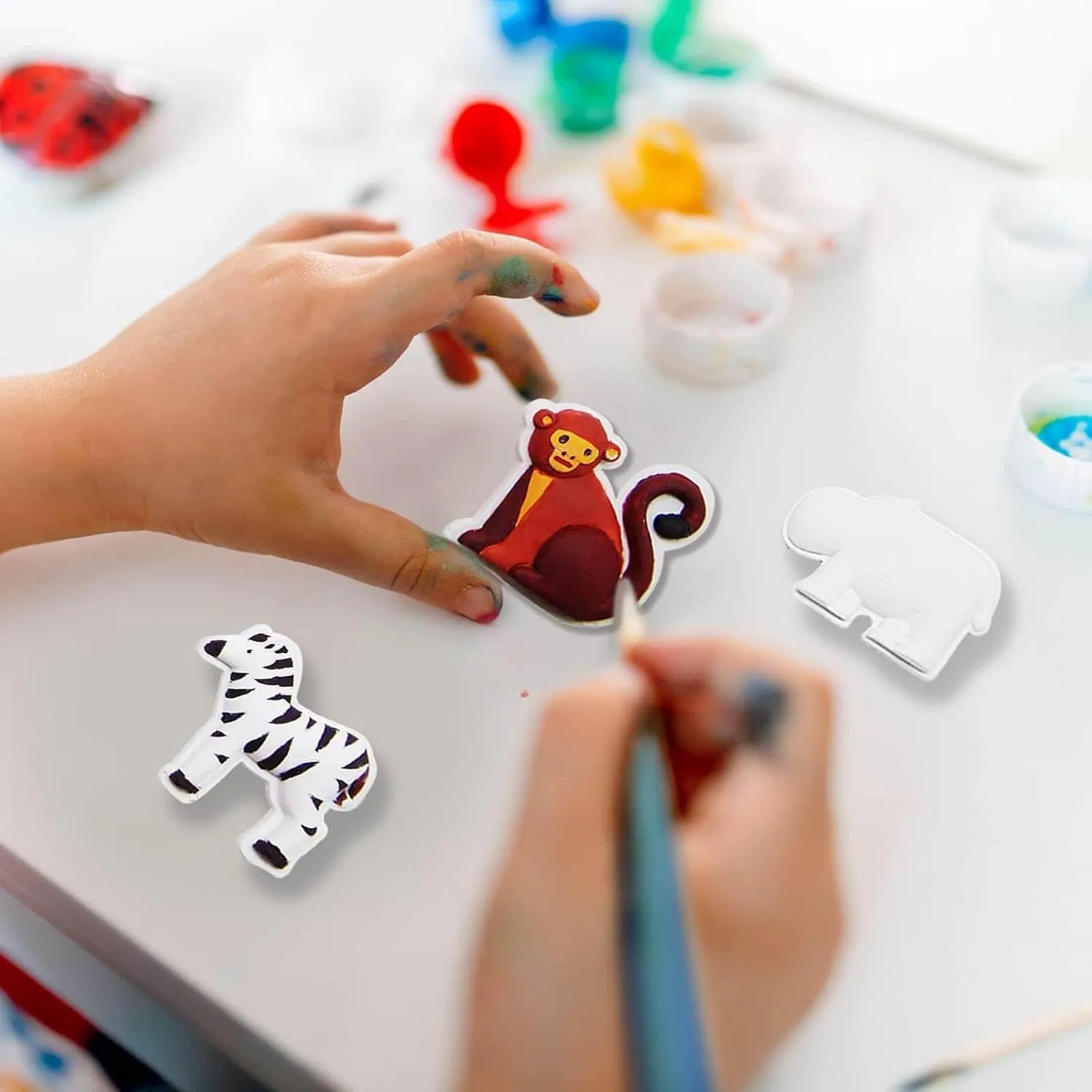 with Magnet, 27 PCS Crafts Set, Ceramics to Paint, STEAM Projects Creative Activity DIY Funto Animal Painting Kit for Kids, Paint fourth avid feasibility hydrosphere rancho Your Own Figurines 