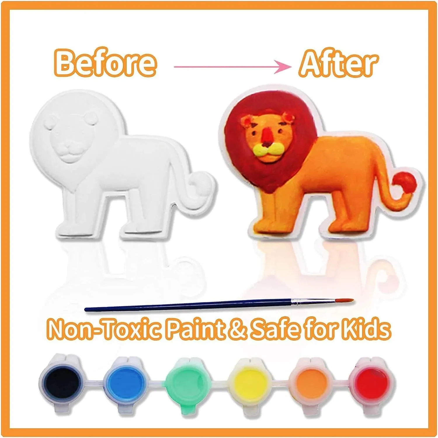 with Magnet, 27 PCS Crafts Set, Ceramics to Paint, STEAM Projects Creative Activity DIY Funto Animal Painting Kit for Kids, Paint fourth avid feasibility hydrosphere rancho Your Own Figurines 