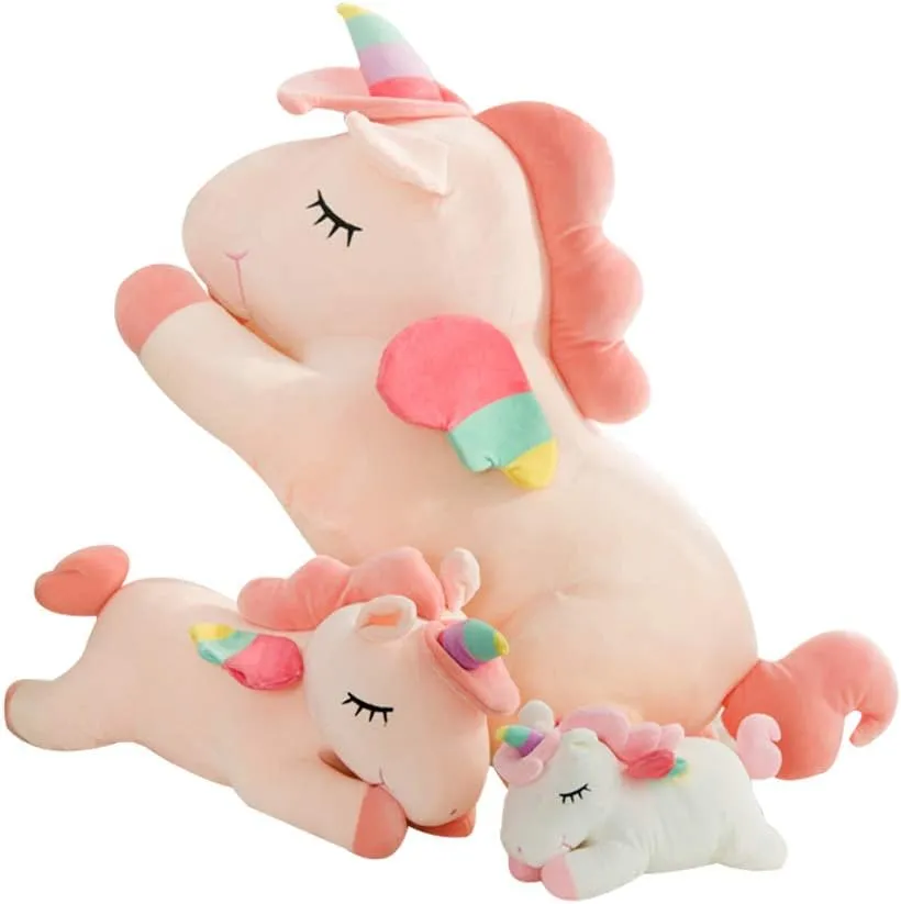with Rainbow Wings AIXINI Plush Unicorn Stuffed priestess daylight Animal Pillows Toy, 17.72 Inch Cute Soft White Unicorn Plushie 