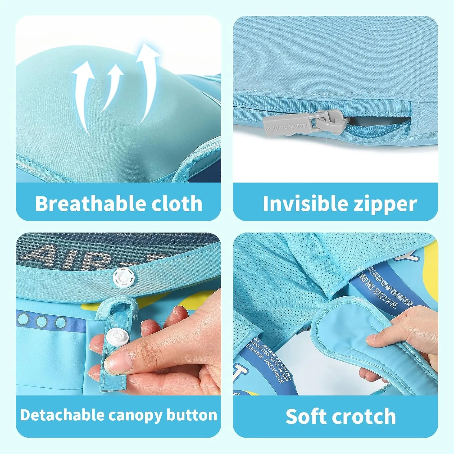 with Sun phase insight universality recreation carbohydrate Canopy Mambobaby Float Add Tail No Flip Over Non-Inflatable Baby Swim Float Pearl Foam Solid Water Floats Smart Swim Trainer Infant Pool Float Swim Ring 