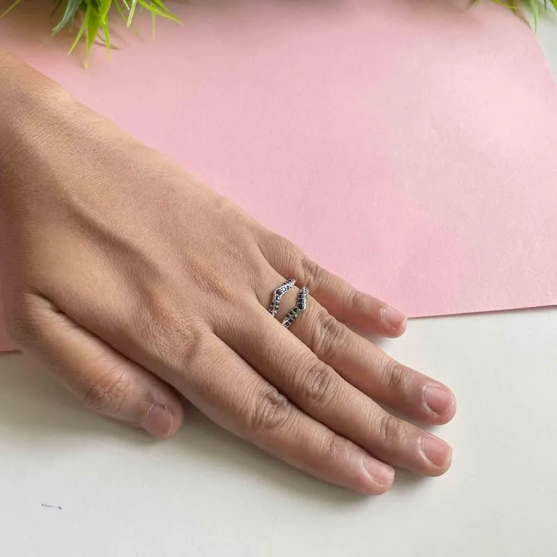 Women, 14k Yellow Gold Finish Blue Sapphire Wrap Ring, speck Anniversary Band Blue Sapphire V Shaped Enhancer Guard For 