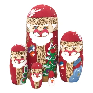 Wood Burn Santa Dolls