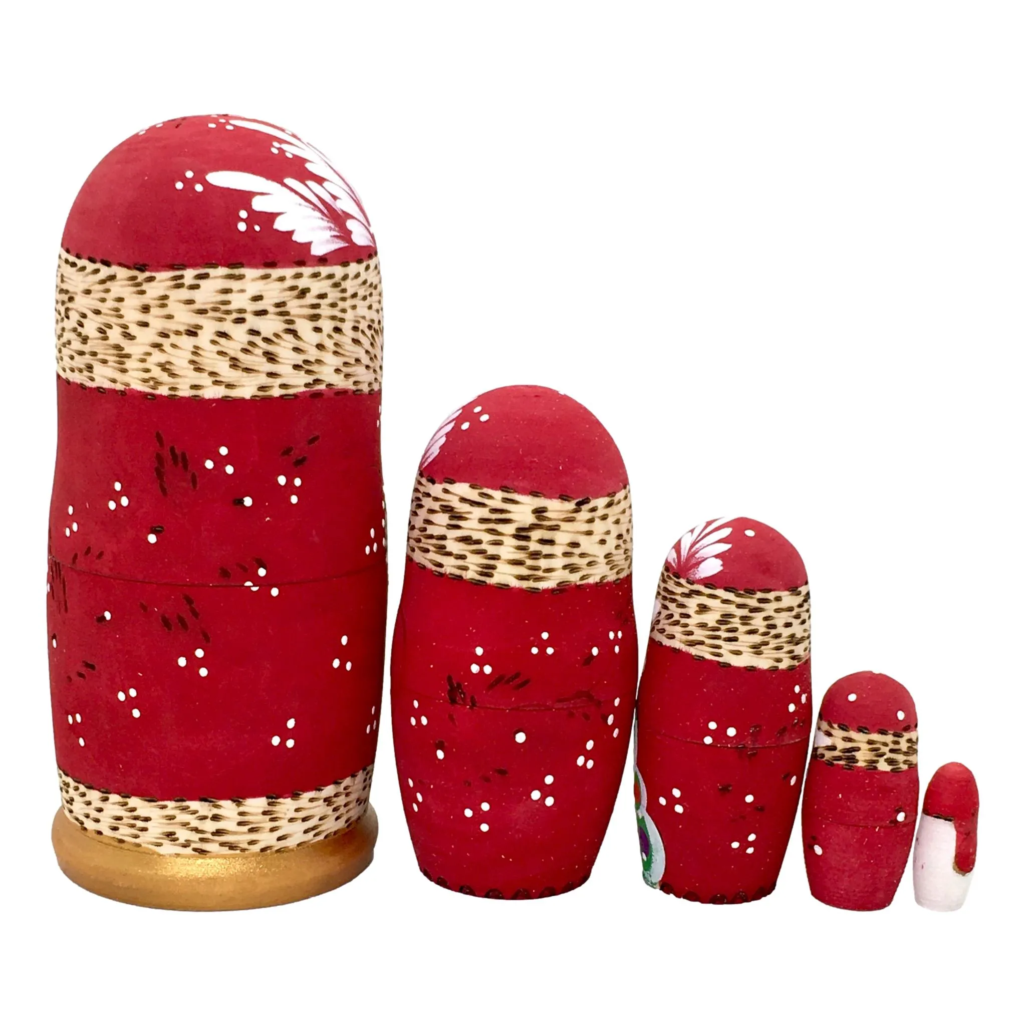 Wood Burn Santa Dolls