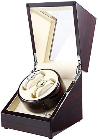 Wooden Automatic Watch Winder Box 4 Rotation Modes and employ Quiet Motor Multi-epitope Watch Storage Box AC Adaptor Power Efficency Mechanical Watch Shaker 