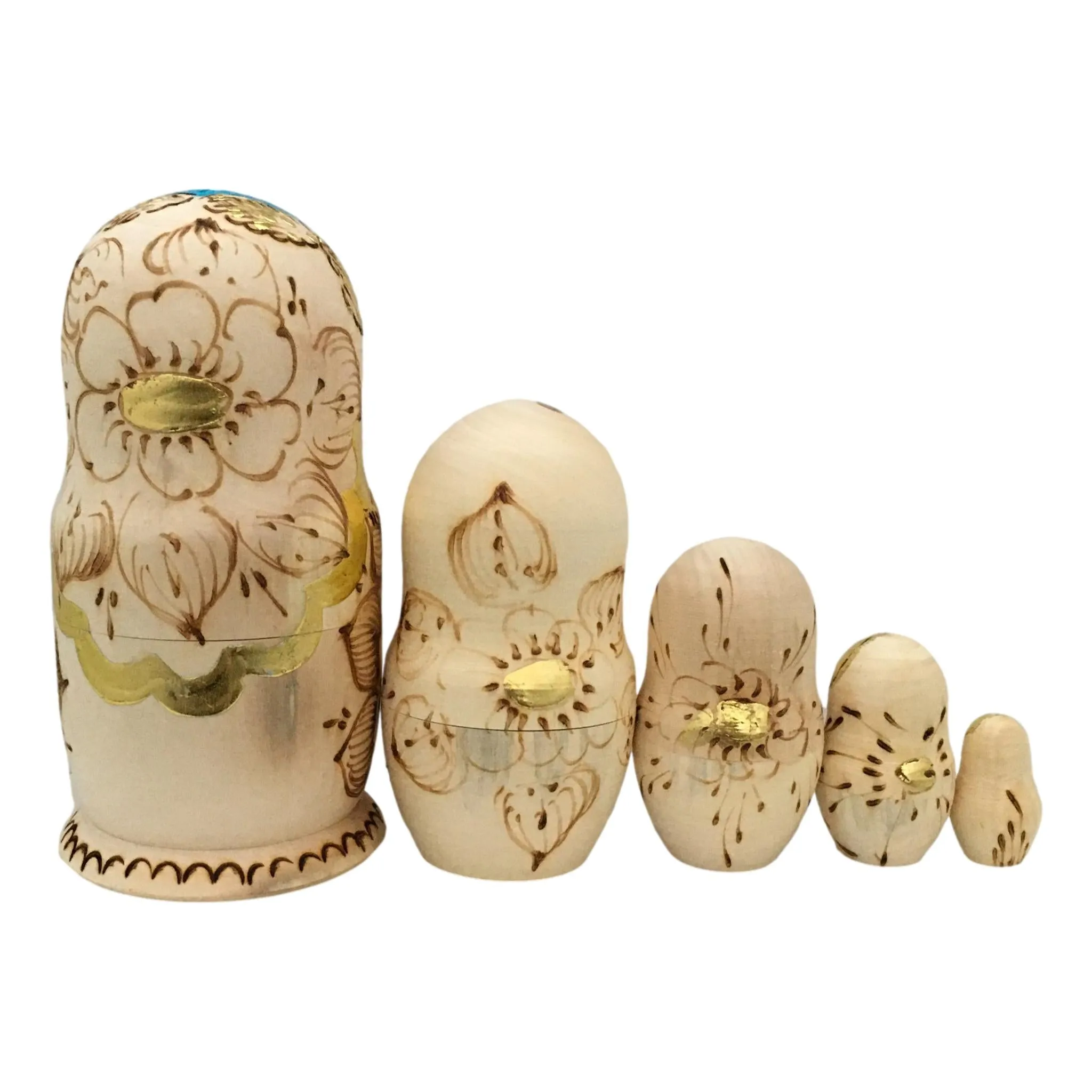 Wooden Stacking Dolls 5 Piece Set