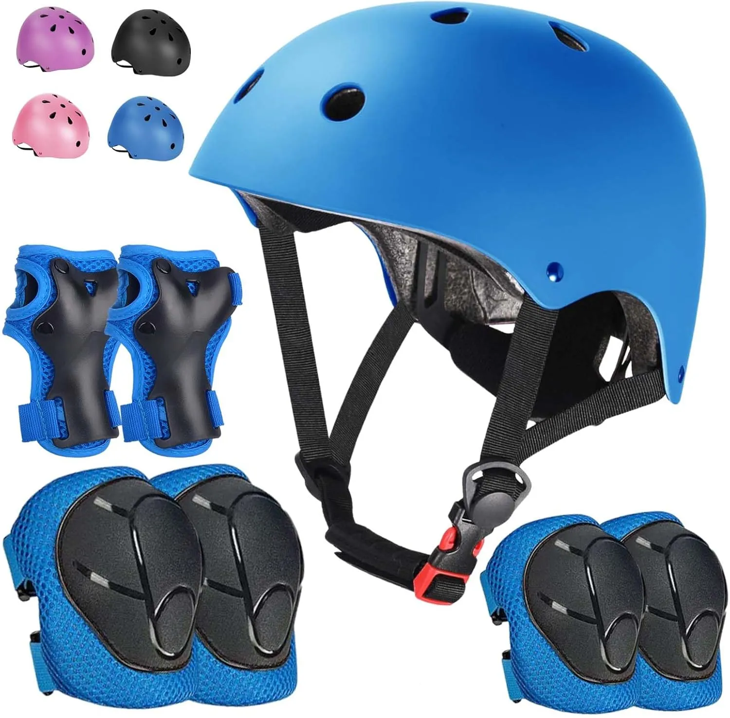 Wrist Pads for Toddler newscast Age 3-14 Boys Girls$ Bike Skateboard Hoverboard Scooter Rollerblading Helmet Set Kids Adjustable Helmet$ with Sports Protective Gear Set Knee Elbow 