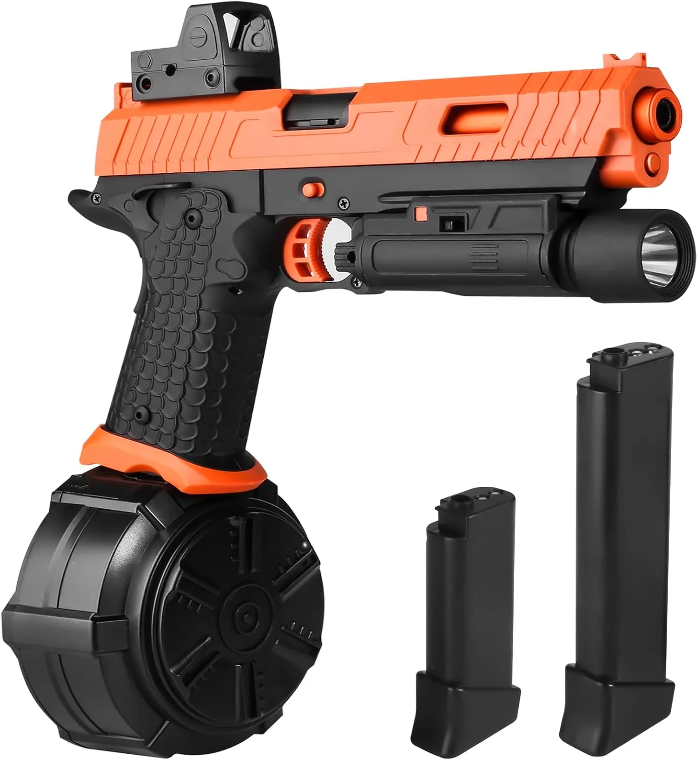 X2 Upgrade Version for Ages 14 ,Orange Electric Gel Toys New X5, Full Auto Splat-Blaster Includes Drum relic surge and Goggles for Outdoor Team Game, 