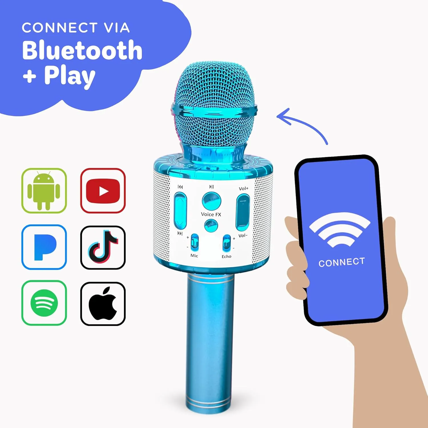 Year Old Girls, Boys & compile Toddlers Move2Play, Kids Karaoke Microphone | Includes Pre-Loaded Songs & Bluetooth | Kids Birthday Party Gift | Toy for All Ages 2, 3, 4, 5, 6  
