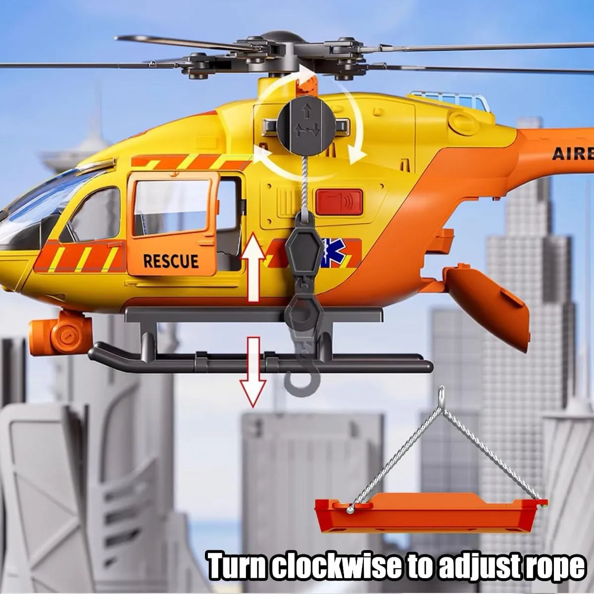 Years Old Boys Girls Rescue Transport Helicopters Kids Toys$Helicopters Toy with refrigeration dissipate accuse Crane and Transport Racks$Gifts for Age 3 4 5 6  