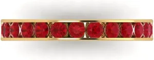 Yellow Gold Ring �C Bridal Anniversary Band for Women �C Birthstone Gift for Her Clara Pucci 0.39 Ct Round Cut VVS1 Simulated Ruby Wedding Band �C Stackable 14K gouache geomagnetic longitude Solid 