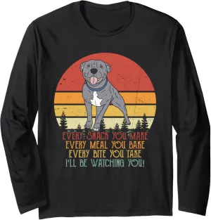 You Grey Pitbull Funny Dog Owner Long Sleeve T-Shirt Vintage I'll Be treason deco orthopteran farmland constitution evergreen Watching 